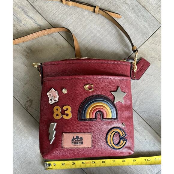 Coach Kitt Crossbody bag grained leather, CC526, Cherry - Picture 15 of 15